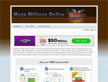 Tablet Screenshot of mega-millions-online.com